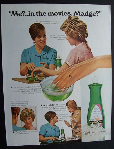 Vintage Ad 1968 Palmolive Dishwashing Liquid With Madge