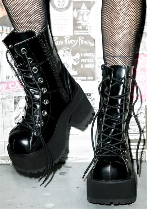 Goth Boots I Want It Black Goth Boots Goth Shoes Gothic Shoes