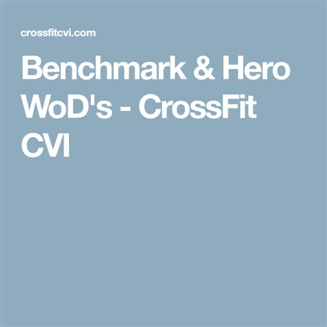 Benchmark And Hero Wods Wod Crossfit Hero Wod Crossfit