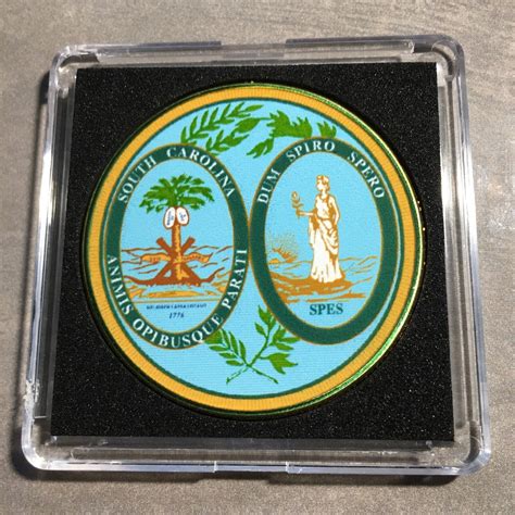 South Carolina Sc State Seal Challenge Coin Colorized Usa Wcase 362