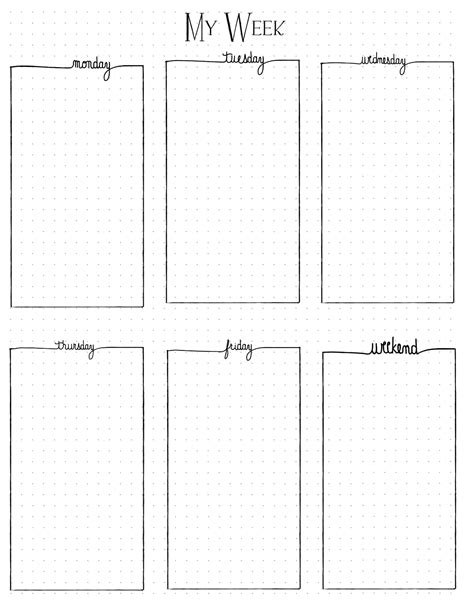 Free Printable Bullet Journal Weekly Spread Customize Then Print