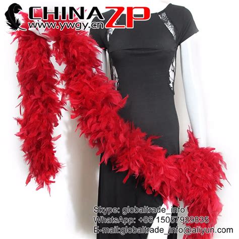 Chinazp Wholesale Brazilian Carnival Feather Boas Prime Quality Fluffy Red Turkey Feather Large