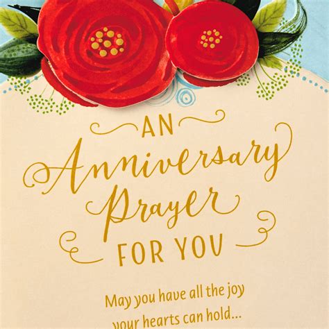 Rose Buds And Blessings Religious Anniversary Card Greeting Cards