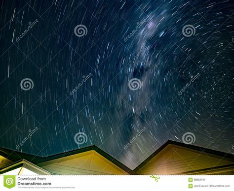 Long Exposure Of The Milky Way Stock Photo Image Of