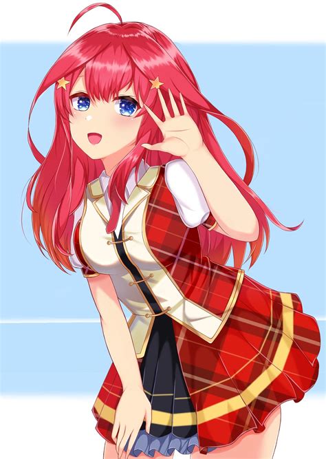 long hair redhead solo anime anime girls 5 toubun no hanayome nakano itsuki artwork