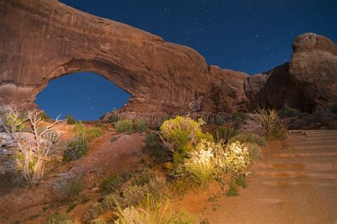 Arches National Park At Night Stock Image Image Of Southwest Gossips