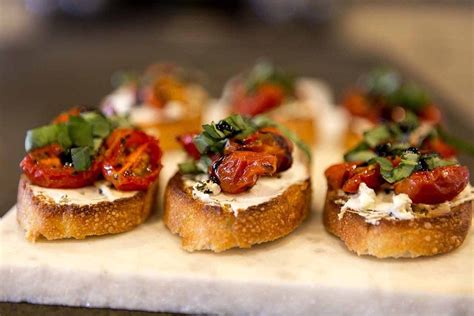 Goat Cheese And Roasted Tomato Bruschetta Goat Cheese Recipes