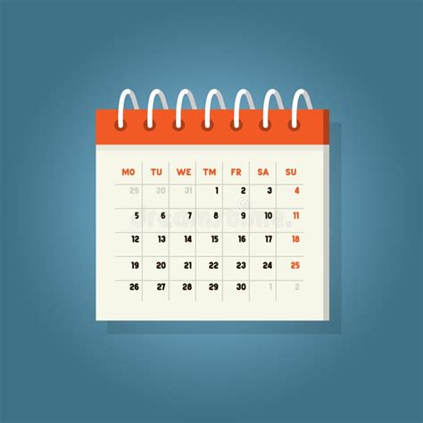 Color Calendar 2017 Starting From Sunday Stock Vector Illustration