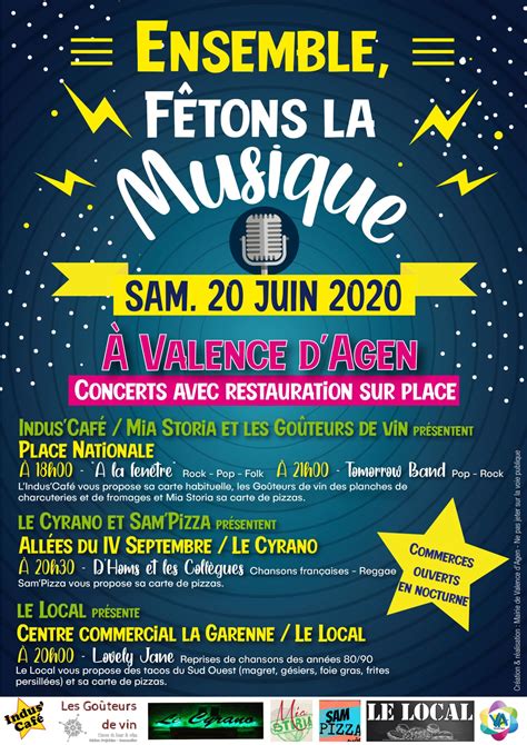 Ensemble Fêtons La Musique 20 Juin 2020 Valencedagenfr