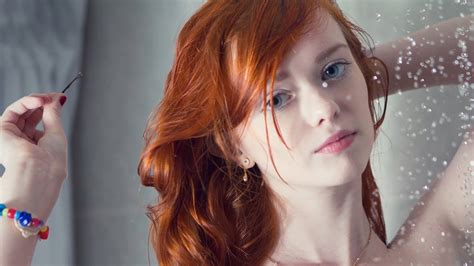 Redhead Women Model Blue Eyes Wallpapers Hd Desktop
