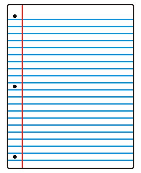 Printable Notebook Paper Clipart Best