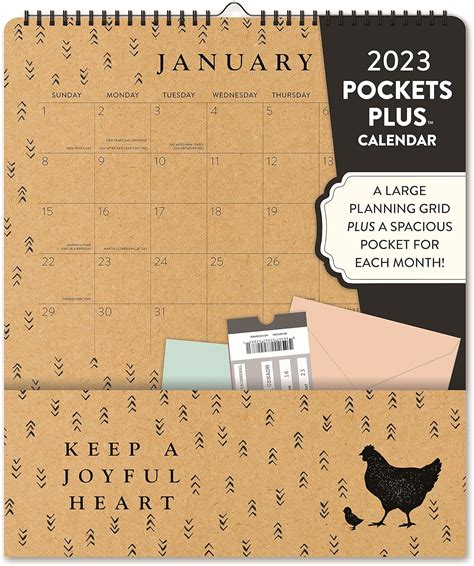 2023 Wall Calendar Spiral Desk Calendar Monthly Pocket Calendar 2023