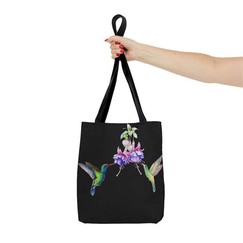 Watercolor Hummingbirds Tote Bag Spring Flowers And Etsy