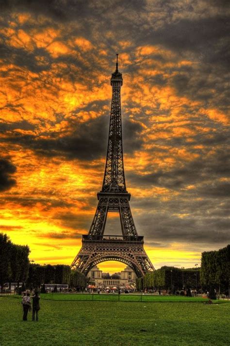 Eiffel Tower France Sunset Wallpaper Road Sunset The City Lights