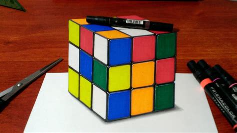 Drawing A 3d Rubiks Cube Youtube