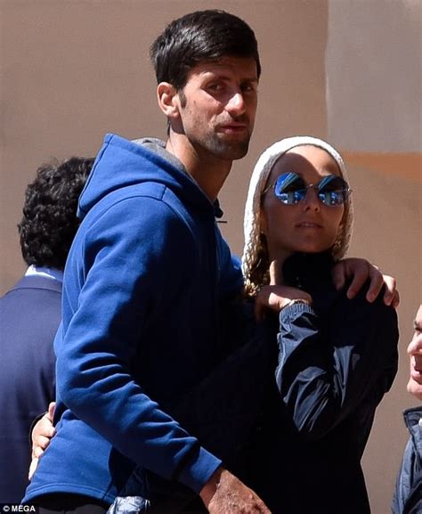 Novak Djokovic Shares A Kiss With Wife Jelena In Marbella Daily Mail