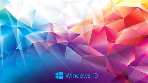 Windows 10 Wallpaper Abstract 3D Colorful Polygon - HD Wallpapers ...