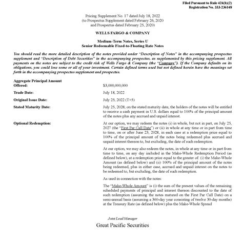 GPS Manages a $7.5 Billion Wells Fargo Transaction - Great Pacific