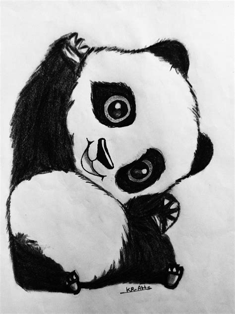 Realistic Panda 🐼 Sketch Baby Panda Cute Panda Drawing Panda