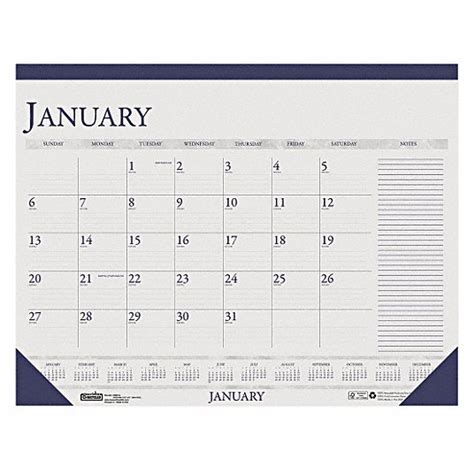 House Of Doolittle 22 In X 17 In Sheet Size White Monthly Desk Pad