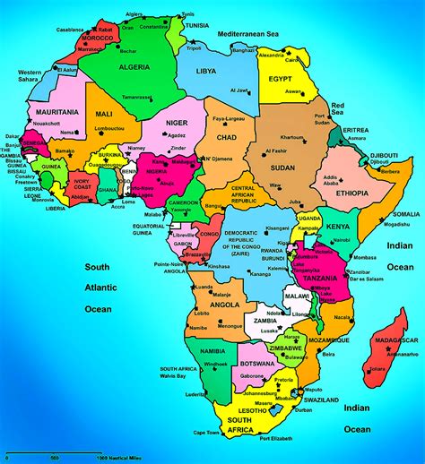 Maps Of African Continent Countries Capitals And Flags Travel Around The World Vacation