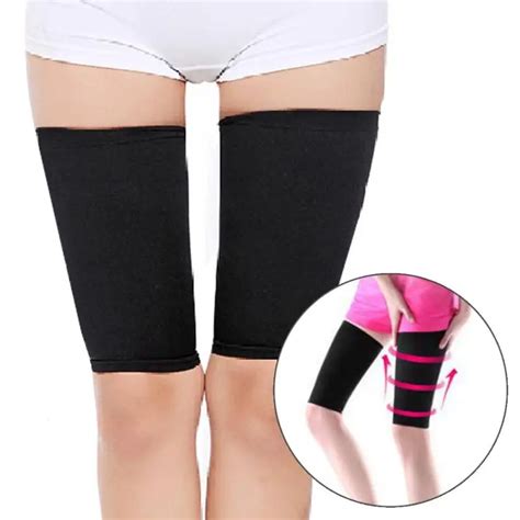 1pair Thin Thigh Leg Shaper Fat Burning Socks Compression Stovepipe Leg Slimming Nylon Black