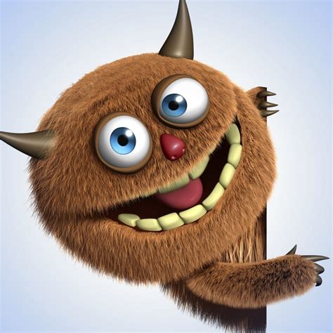 Funny Monster 1024 X 1024 Ipad Wallpaper