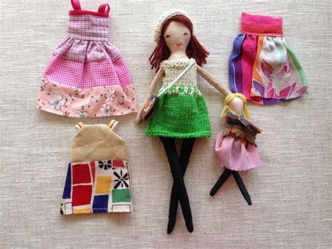 Fabric Dolldress Up Doll Mom Daughter Dolls Doll Set By Dollisimo