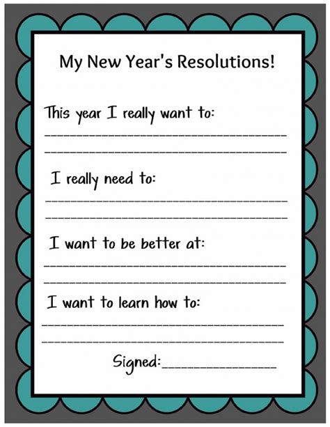 My New Year Resolution In School Images