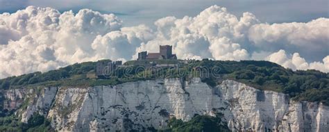 Panoramic Shot Of The White Cliffs Of Dover Stock Photo Image Of