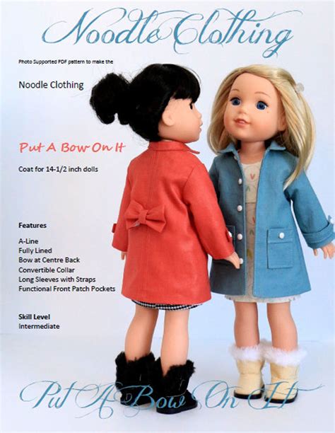 14 Inch Doll Clothes Pattern Put A Bow On It Pdf Etsy Doll Clothes Patterns Free Doll