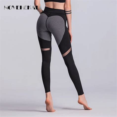 Buy High Quality Fashion Heart Pattern Mesh Splice Women Leggings Harajuku