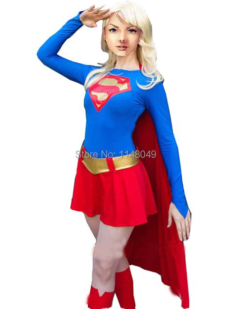 Popular Spandex Supergirl Costume Buy Cheap Spandex Supergirl Costume Lots From China Spandex