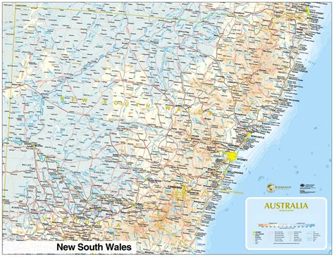 Businessmapsaustralia — Custom Political Reference Map Of New South