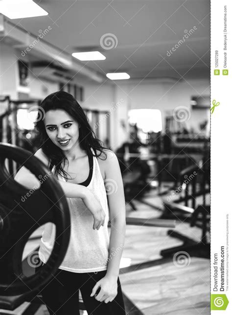 Cute Sporty Girl Workout In The Gym Stock Image Image Of Active Equipment 125027289