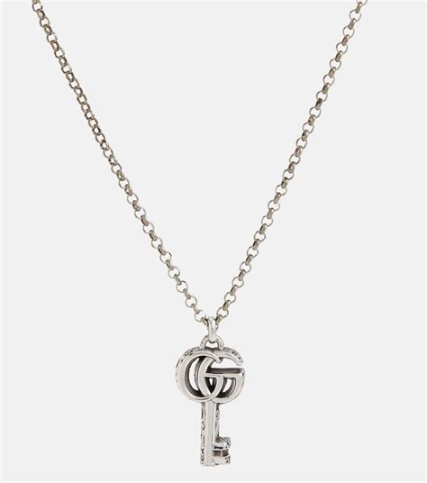 Gucci Double G Key Sterling Silver Necklace Mytheresa