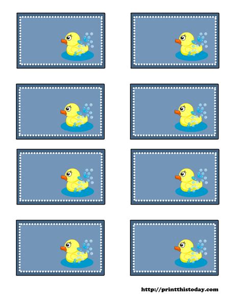 Print out these price tags and attach them to the gifts when it comes time to reveal the price for the full game show download all of our free baby shower game printables below and get started on planning a. Free Printable Baby shower Labels with a cute duck