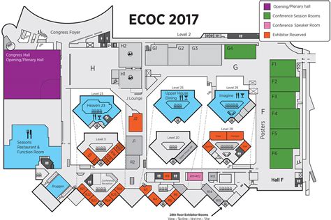 Catering menus vary by event size and occasion. Venue Floor Plan - ECOC Conference 2017