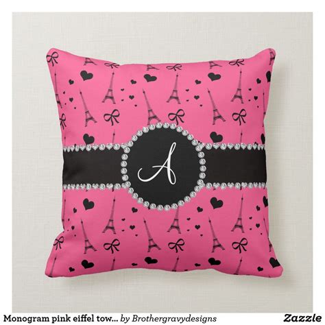 Eiffel tower pillow cover only $4.70 + free shippin… eiffel tower throw pillow by caroline mint | society6. Monogram pink eiffel tower pattern throw pillow | Zazzle ...