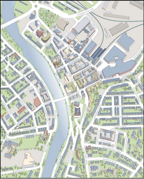 Technical Illustration For The City Of Inverness Richard Bowring