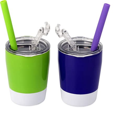 Housavvy Kids Cups 2 Pack Stainless Steel Kid Cup Set