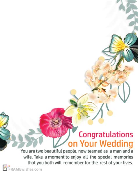 Best Wedding Wishes Congratulations Photo Frame