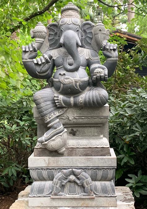 Custom Large Ganesh Statue With 2 Rats 81 Ganesh Statue Lord