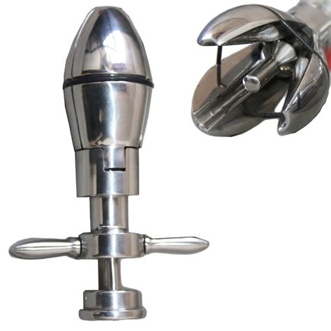 Stainless Steel Anal Plug With Lock Expanding Anus Butt Appliance Lock Able Anal Plug Bondage