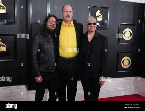 Pat Smear From Left Krist Novoselic And Dave Grohl Arrive At The