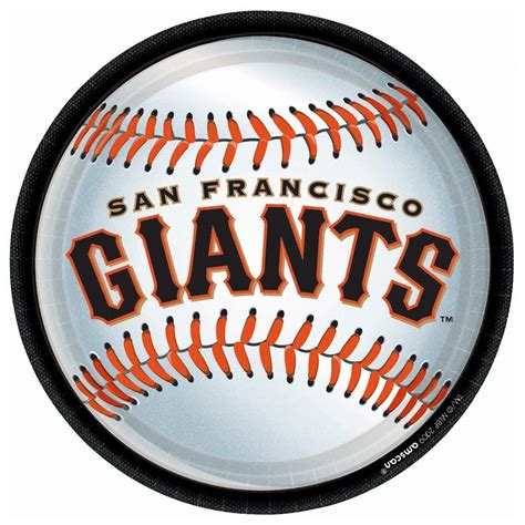 San Francisco Giants Baseball Round Dinner Plates Kaitlyn School
