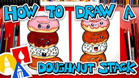 How To Draw A Doughnut Stack For Kids