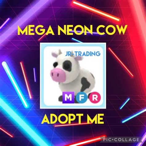 Adopt Me Mega Neon Cow Flyride Read Description 3800 Picclick