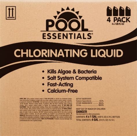 Pool Essentials Chlorinating Liquid 4 Pack 128 Fl Oz Ralphs