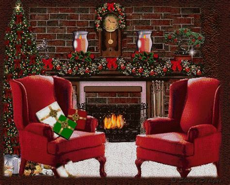 45 Christmas Fireplace Wallpaper Animated On Wallpapersafari